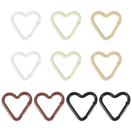 10Pcs 5 Colors Aluminum Spring Gate Rings KEYC-TA0004-77-1
