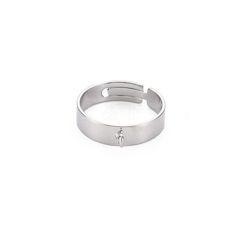 Brass Adjustable Finger Ring Settings KK-N232-289P-1