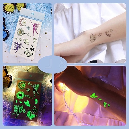 Luminous Removable Temporary Water Proof Tattoos Paper Stickers PW-WG0C2ED-01-1