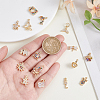 16Pcs 16 Styles Brass Micro Pave Cubic Zirconia Pendants KK-PH0013-35-3