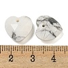 Natural Howlite Faceted Heart Charms G-G123-01I-3