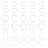 36Pcs 6 Style Brass Hoop Earring Findings KK-FH0005-44-1