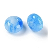 Resin European Beads with Glitter Powder RESI-F055-07H-2