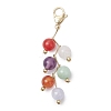 Round Natural Amethyst & Quartz & Malaysia Jade & Carnelian & White Jade Pendant Decorations HJEW-JM02693-3