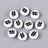 Opaque Acrylic Beads SACR-Q001-10B-2