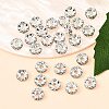 Brass Grade A Crystal Rhinestone Spacer Beads RB-A006-7MM-S-4