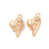 Brass Micro Pave Cubic Zirconia Pendants KK-D288-01G-1