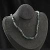 Natural Green Aventurine Chip Beaded Necklaces for Men Women NJEW-G159-01G-3