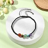 Natural & Synthetic Mixed Gemstone Braided Bead Bracelet BJEW-TA00335-4