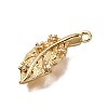 Brass Micro Pave Cubic Zirconia Pendants KK-B152-13C-G-2