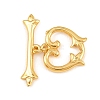 Heart Brass Toggle Clasps KK-G548-43G-04-1
