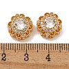 Brass Micro Pave Cubic Zirconia Beads KK-U037-29G-01-3