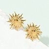Ion Plating(IP) 304 Stainless Steel Sun Stud Earrings for Women EJEW-F300-10G-3