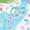 50Pcs 5 Colors Synthetic Turquoise Beads TURQ-SC0001-36-4