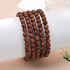 Synthetic Goldstone Bead Stretch Bracelets BJEW-K212-A-002-2