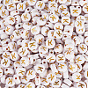500Pcs Plating Acrylic Beads PACR-TADJ0001-01K-2