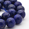 Dyed Natural Lapis Lazuli Round Beads Strands G-G735-06-6mm-1