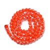 Opaque Solid Color Electroplate Glass Beads Strands EGLA-A039-P4mm-A03-2