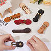 6Pcs 6 Colors Cowhide Bag Sew on Snap Closure FIND-FI0001-19-3