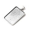 Tibetan Style Alloy Pendant Cabochon Settings X-TIBEP-N003-02AS-3