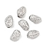 Hammered 304 Stainless Steel Beads STAS-B127-01P-09-1