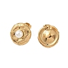 Ion Plating(IP) 304 Stainless Steel with ABS Imitation Pearl Stud Earrings for Women EJEW-N055-11G-2