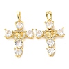 Easter Brass Micro Pave Clear Cubic Zirconia Pendants CU-E003-09G-B-1