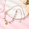 304 Stainless Steel Tree of Life and Nuggets Natural Ametrine Pendant Bib Necklaces for Women NJEW-JN05665-5