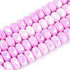 Anti-Tarnish Electroplate Glass Beads Strands LS-GLAA-T025-8mm-11G-1