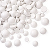 120Pcs 4 Styles Spray Painted White Wood Cabochons WOOD-TA0001-52-4