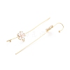 Flower Ear Wrap Crawler Hook Earrings for Women Girls EJEW-B008-01LG-2