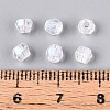 Transparent Spray Painted Glass Beads LS-EGLA-N018-4mm-12-4