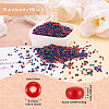 Opaque Glass Round Seed Beads GLAA-TAC0025-07A-08-4