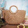 Boho Women's Straw Knitted Bag AJEW-WH0348-19-4
