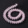 Transparent Glass Beads Strands LAMP-H061-01C-01-4