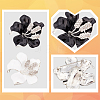 FIBLOOM 2Pcs 2 Colors Crystal Rhinestone Flower Brooch Pin JEWB-FI0001-02-3