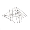 Tarnish Resistant 304 Stainless Steel Ball Head Pins STAS-O105-04-0.6x45mm-1