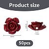 50Pcs Opaque Resin Beads RESI-DC0001-59-2