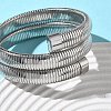 304 Stainless Steel Snake Chain Bangles BJEW-F522-01P-2