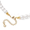 8MM Round White Shell Pearl Beaded Necklaces NJEW-JN05700-5