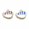 Rack Plating Alloy Enamel Pendants PALLOY-T077-169-3