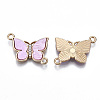 Eco-Friendly Alloy Micro Pave Clear Cubic Zirconia Links Connectors X-ENAM-Q437-058C-NR-2