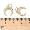 Brass Micro Pave Cubic Zirconia Pendants KK-D386-15G-01-3