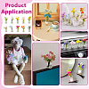 20Pcs 10 Colors Luminous Resin Flower Display Decorations DJEW-PH0001-78-5