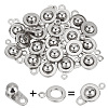 GOMAKERER 20Pcs 201 Stainless Steel Snap Clasps STAS-GO0001-19P-1