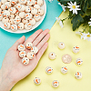 70Pcs Unfinished Natural Wood European Beads WOOD-PH0001-86-5