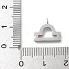 304 Stainless Steel Micro Pave Cubic Zirconia Charms STAS-Z107-09P-06-3