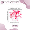 16Pcs Flower Polyester Ornament DIY-HY0003-34A-2