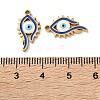 Evil Eye Themes 304 Stainless Steel Enamel Pendants STAS-B100-02G-02-3
