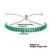 Adjustable Brass Pave Cubic Zirconia Slider Bracelets YT3648-3-1